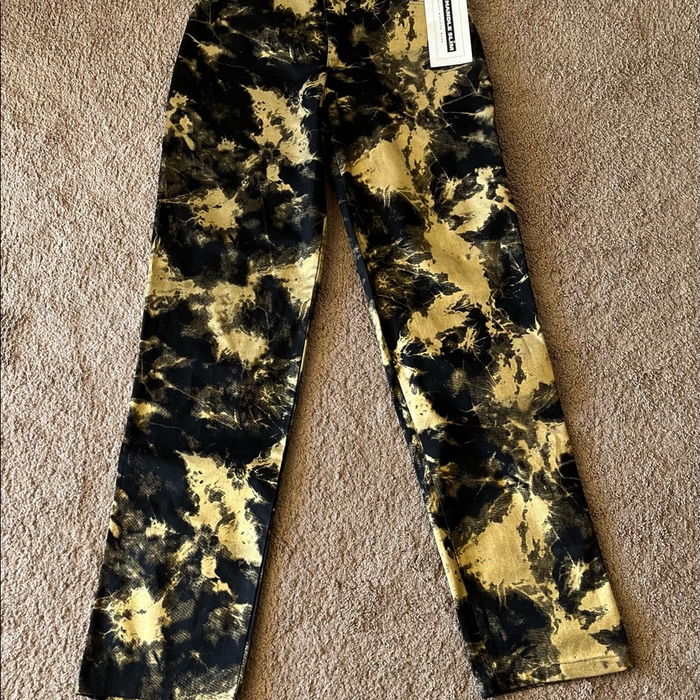 Panhandle Slim Metallic Coated Jeans High Rise